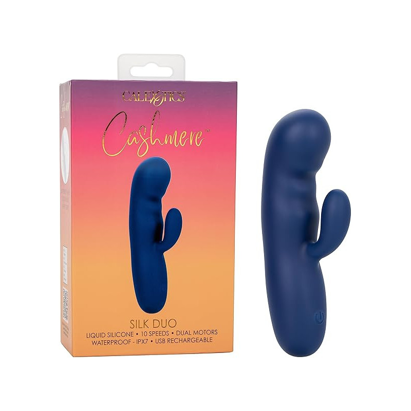 Vibrador Cashmere Silk Duo Calexotics | Estimulación Doble con Silicona Suave y Vibraciones Poderosas