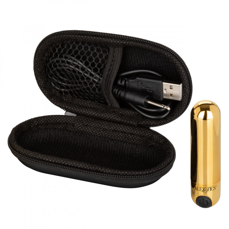 Bala Vibradora Dorada Hideaway Calexotics | Recargable, Compacta y Elegante