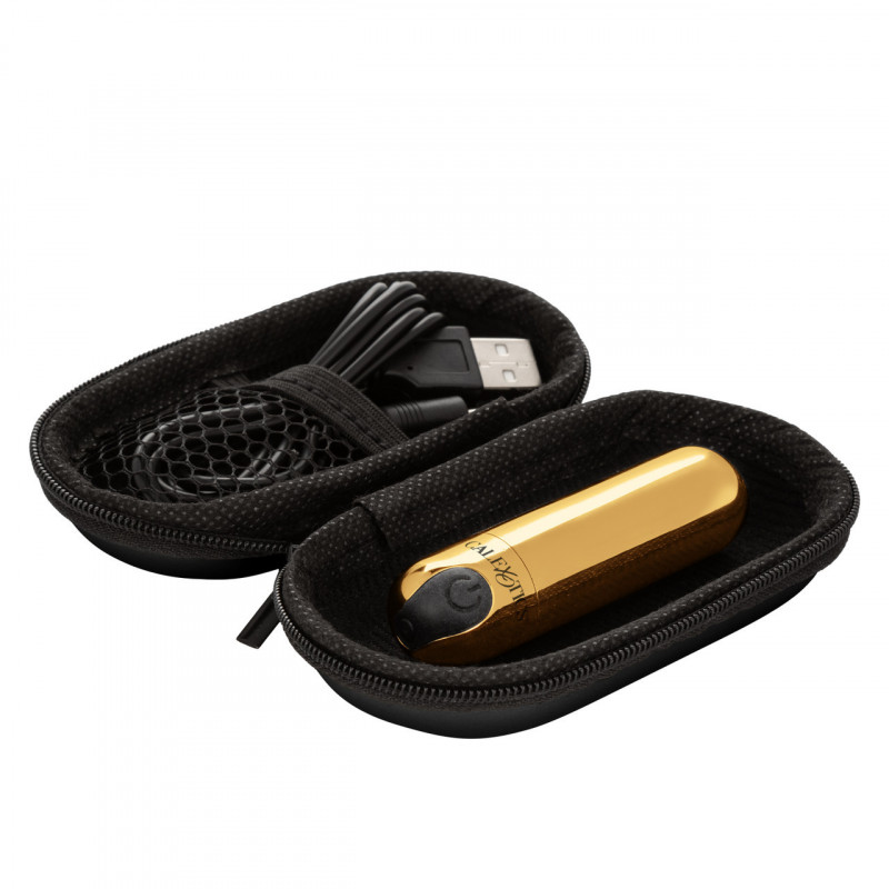 Bala Vibradora Dorada Hideaway Calexotics | Recargable, Compacta y Elegante