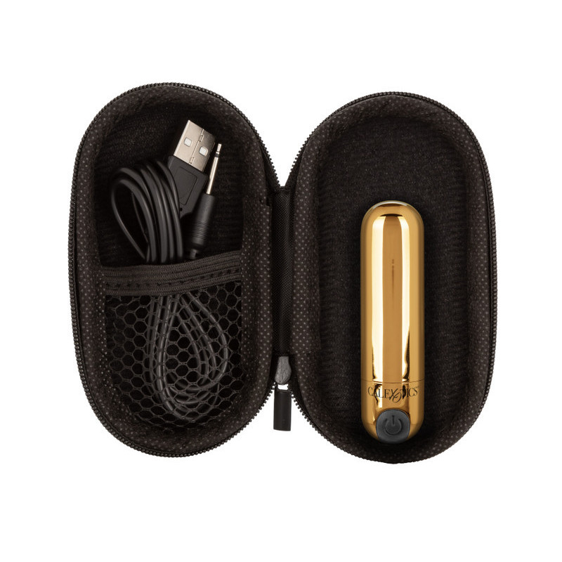 Bala Vibradora Dorada Hideaway Calexotics | Recargable, Compacta y Elegante