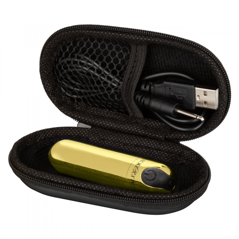 Bala Vibradora Dorada Hideaway Calexotics | Recargable, Compacta y Elegante