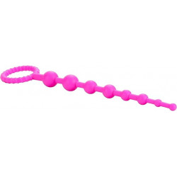 Rosario Anal Booty Call X-10 Rosa Calexotics | Perlas Anales Flexibles para Principiantes