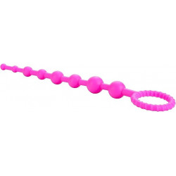 Rosario Anal Booty Call X-10 Rosa Calexotics | Perlas Anales Flexibles para Principiantes