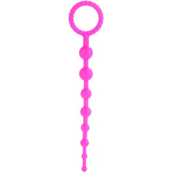 Rosario Anal Booty Call X-10 Rosa Calexotics | Perlas Anales Flexibles para Principiantes