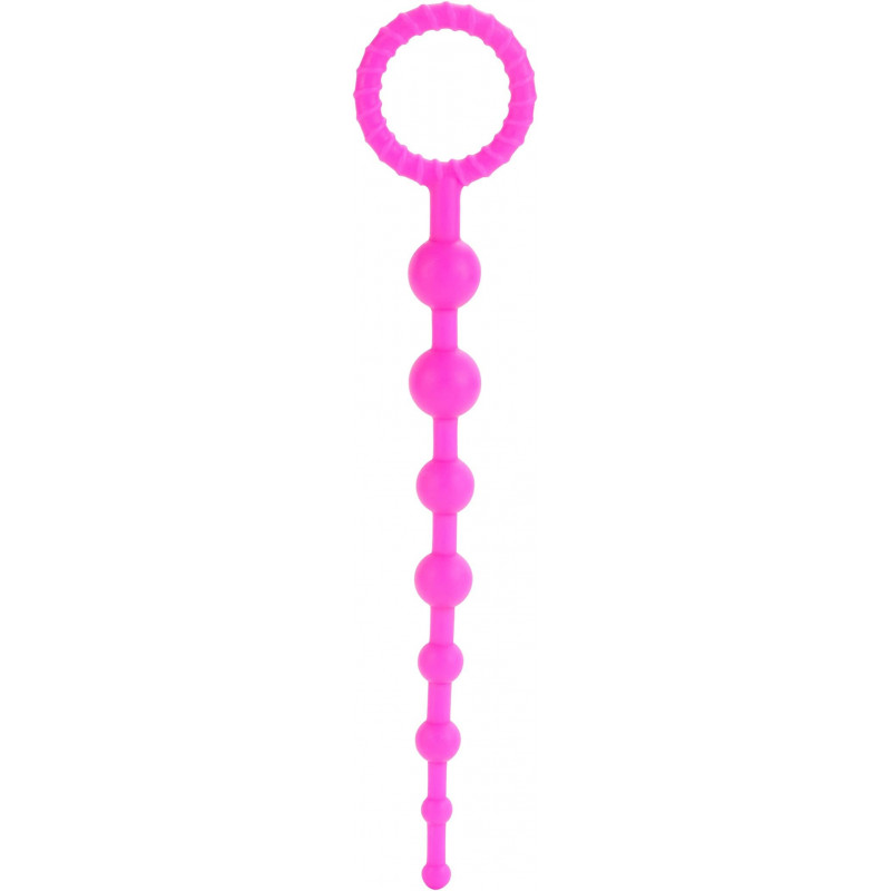 Rosario Anal Booty Call X-10 Rosa Calexotics | Perlas Anales Flexibles para Principiantes