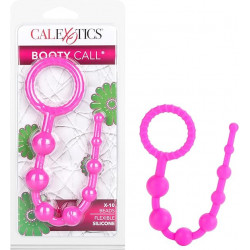 Rosario Anal Booty Call X-10 Rosa Calexotics | Perlas Anales Flexibles para Principiantes