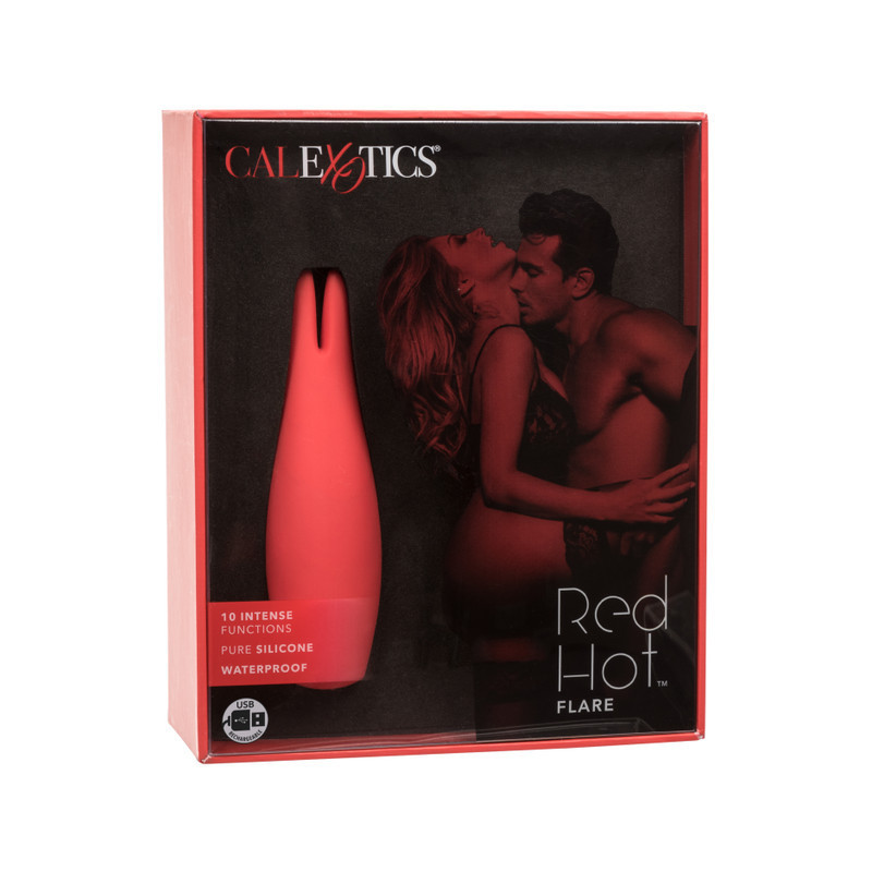 Red Hot Flare Calexotics | Mini Vibrador Recargable con Estimulación de Precisión