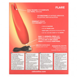 Red Hot Flare Calexotics | Mini Vibrador Recargable con Estimulación de Precisión