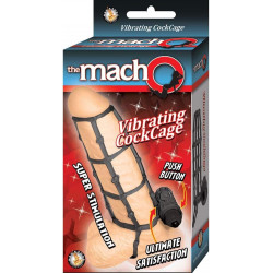 The Macho Cockcage Vibradora Negra Nasstoys | Jaula Estimulante para Pene