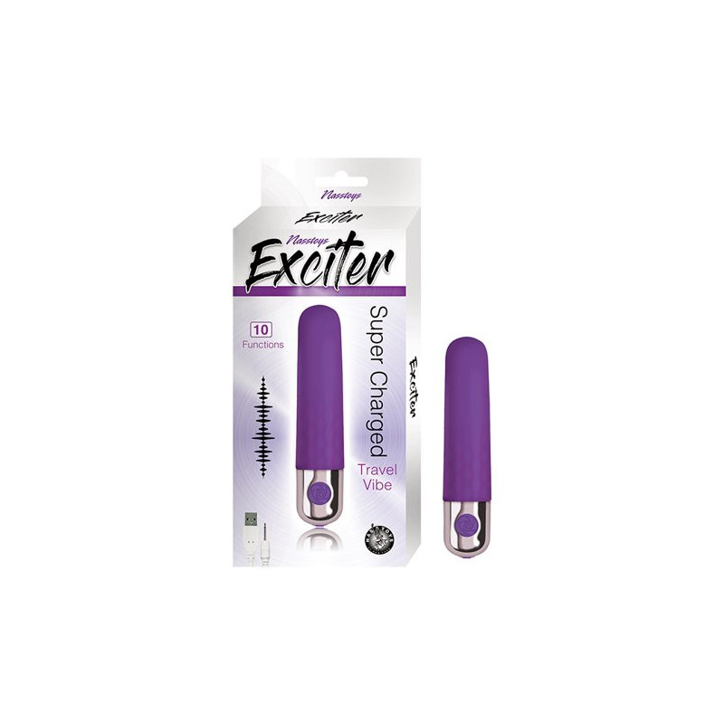 Exciter Super Charged Travel Vibe Morada Nasstoys | Vibrador Mini de Alta Potencia