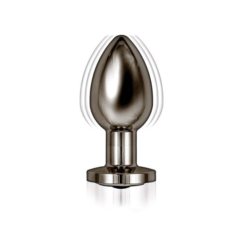 Ass-Station Plug Anal Metálico Vibrador con Control Remoto Negro | Nasstoys