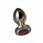 Ass-Station Plug Anal Metálico Vibrador con Control Remoto Negro | Nasstoys
