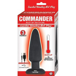 Commander Essential Vibrating Hot Plug Negro | Plug Anal Vibrador con Control