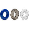 Stay Hard Triple Stretch Penis Rings Kit 3 Pzas | Anillos para Pene Ultra Flexibles – Blush