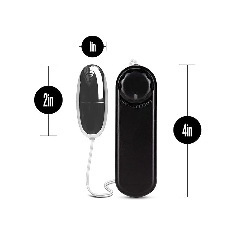 B Yours Silver Power Vibrating Bullet Negra 2" | Bala Vibradora Compacta – Blush
