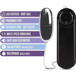 B Yours Silver Power Vibrating Bullet Negra 2" | Bala Vibradora Compacta – Blush