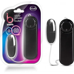 B Yours Silver Power Vibrating Bullet Negra 2" | Bala Vibradora Compacta – Blush