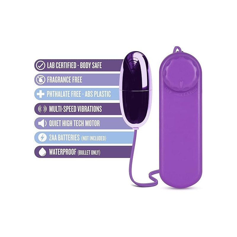 B Yours Silver Power Vibrating Bullet Morada 2" | Bala Vibradora Compacta – Blush