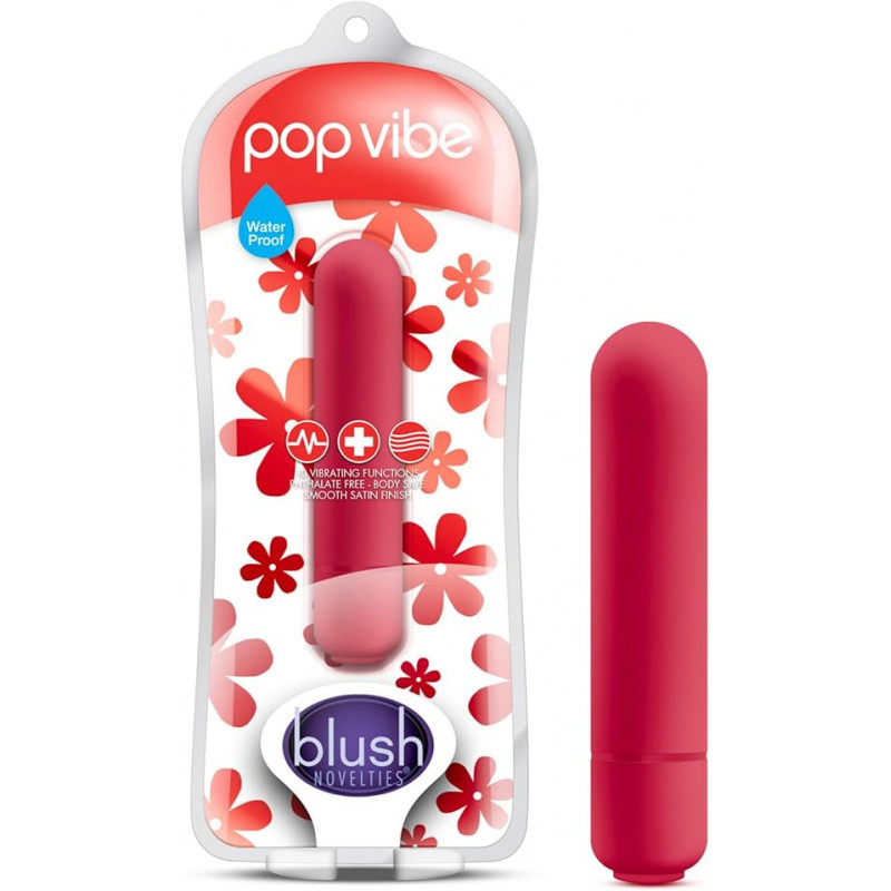 Vive Pop Bala Vibradora Cherry Red 3.25" | Vibrador Compacto de Alto Rendimiento – Blush