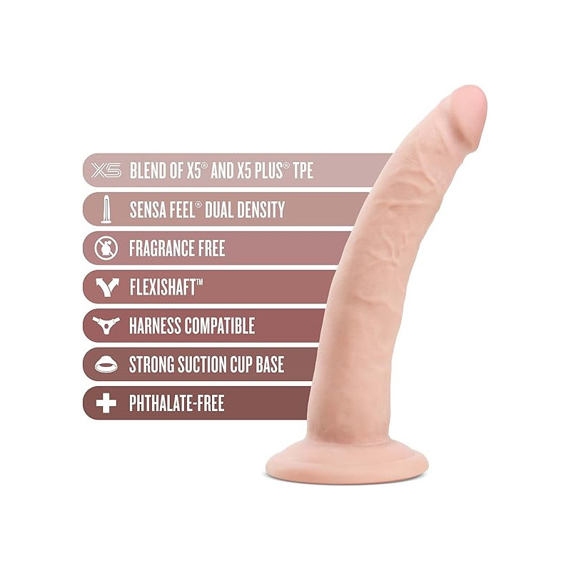 Ronnie Realistic G-Spot Beige 7.25" | Dildo Largo con Ventosa Realista – Au Naturel Blush