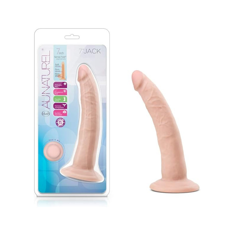 Ronnie Realistic G-Spot Beige 7.25" | Dildo Largo con Ventosa Realista – Au Naturel Blush