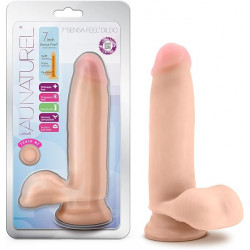 Realistic Beige 7.5" | Dildo Largo con Testículos y Ventosa – Au Naturel Blush