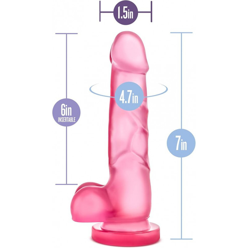 Sweet N' Hard 4 Pink 7.75" | Dildo Realista con Testículos y Ventosa – Blush