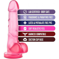 Sweet N' Hard 4 Pink 7.75" | Dildo Realista con Testículos y Ventosa – Blush