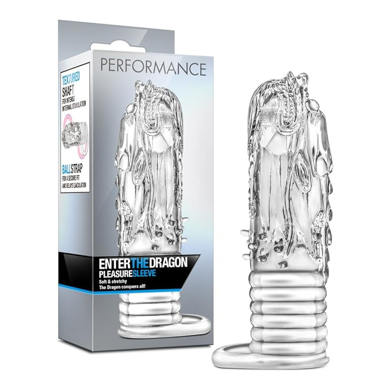 Enter The Dragon | Funda para Pene Transparente Texturizada – Blush