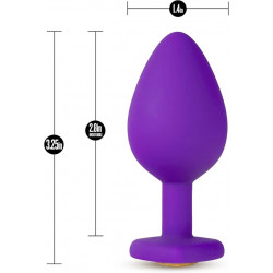Plug Anal Bling Purple 3.25" | Joya de Silicón Suave – Blush