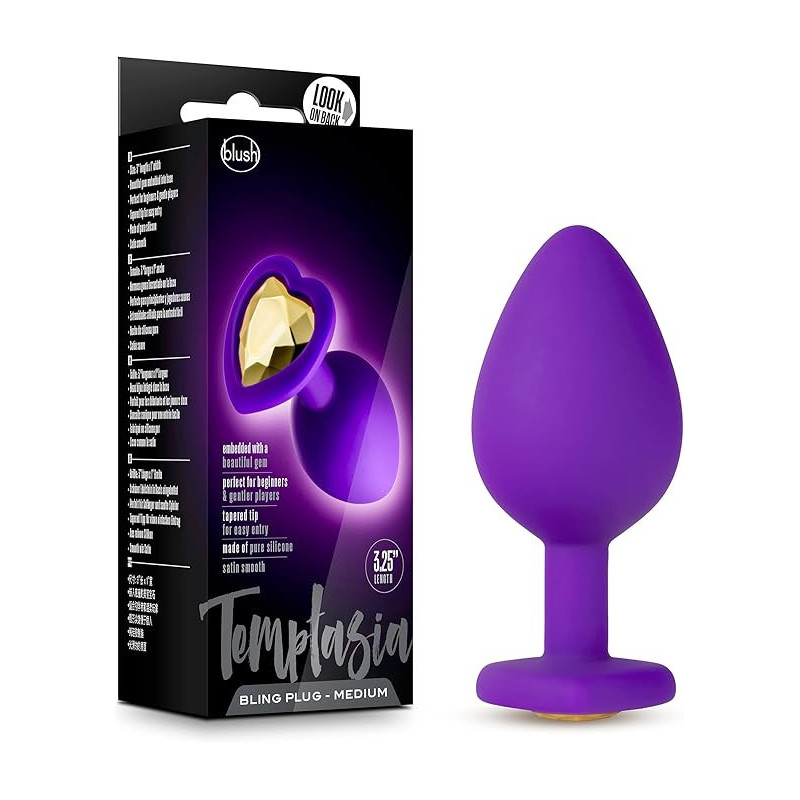 Plug Anal Bling Purple 3.25" | Joya de Silicón Suave – Blush